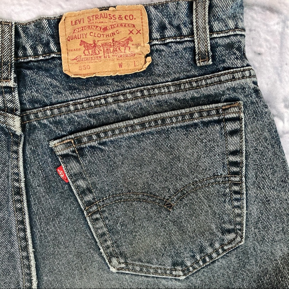 Levi’s 550 W36 L34 USA Acid Wash Tapered Leg 80’s